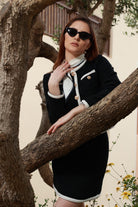 Veronica saint - Claire Black And White Tweed Suit Set - TweedLaBelVeronica saint - Claire Black And White Tweed Suit Settweedjackettweed